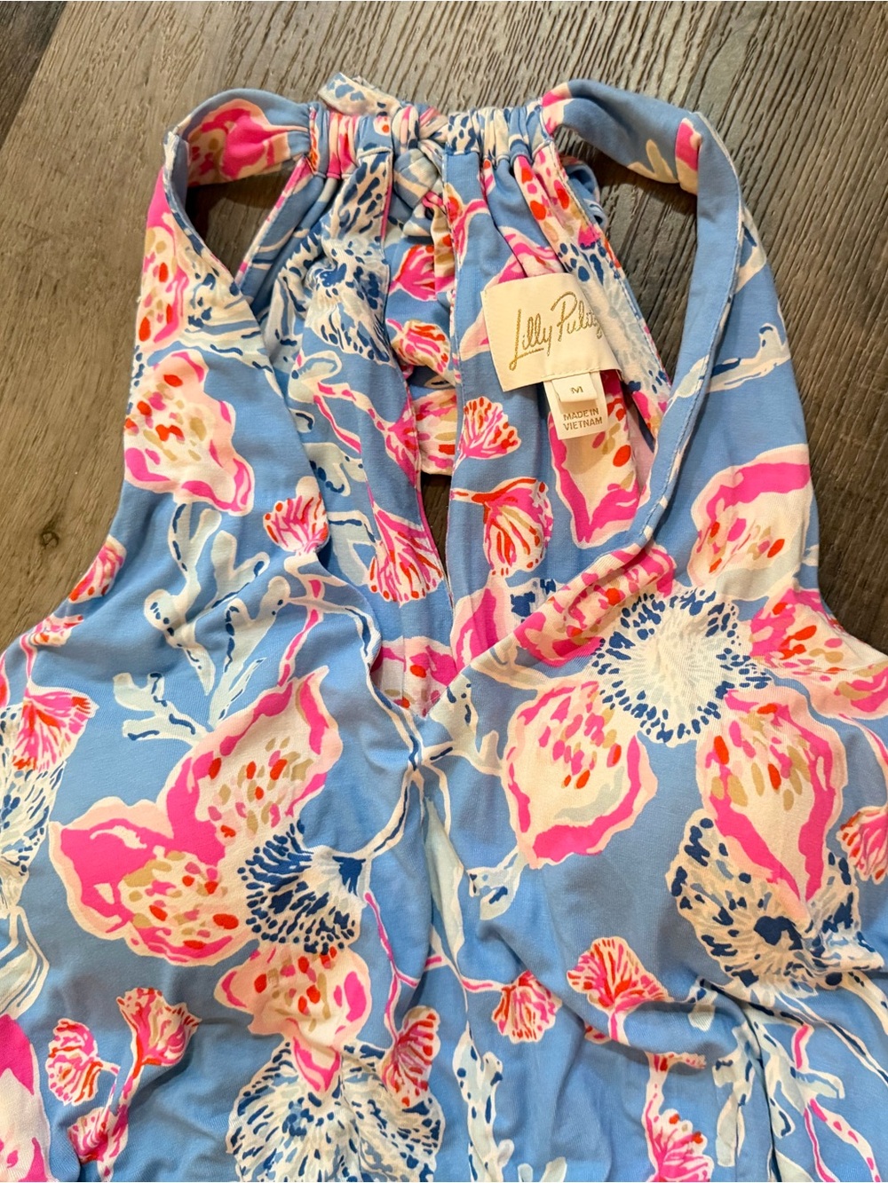 Lilly Pulitzer Camri Halter Romper "Bahamian Rhapsody" Size Medium - Picture 12 of 14